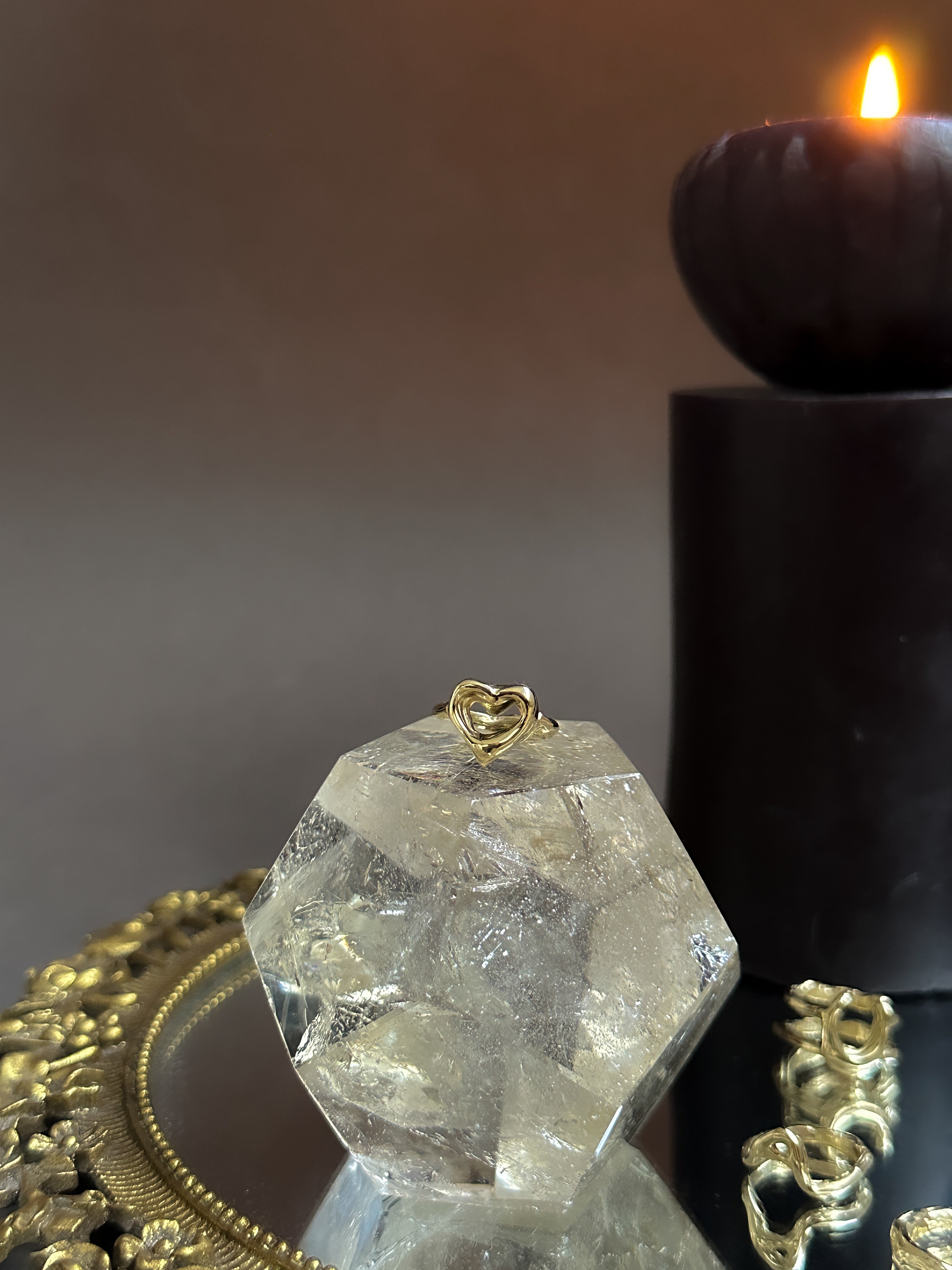 The Heart Space Pinky Ring
